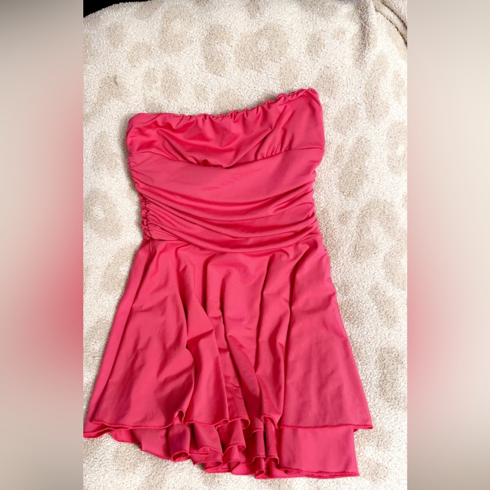 Vibrant Pink Strapless Dress